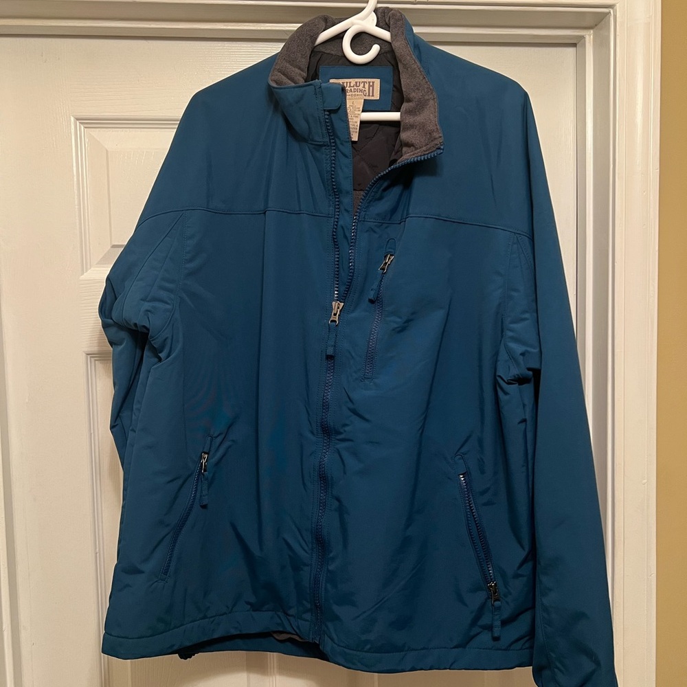 Duluth Trading Co Men's Teal Windbreaker Jacket
